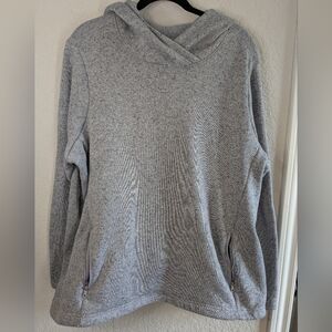 Old Navy Active Gray Soft Knit Hoodie Fleece Lined Long Sleeves XXL Excellent